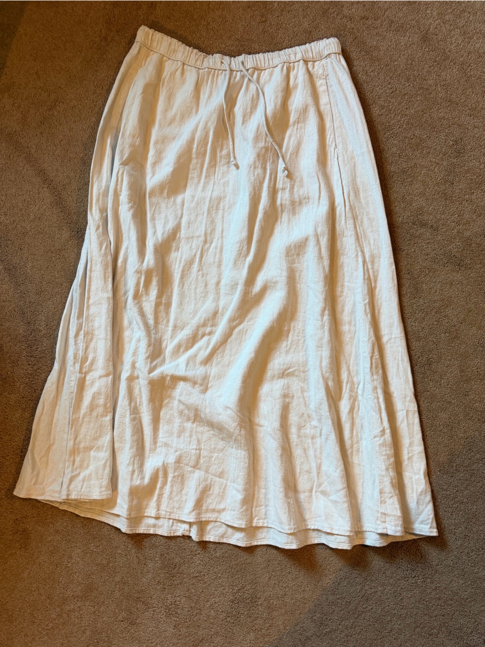 Linen maxi skirt